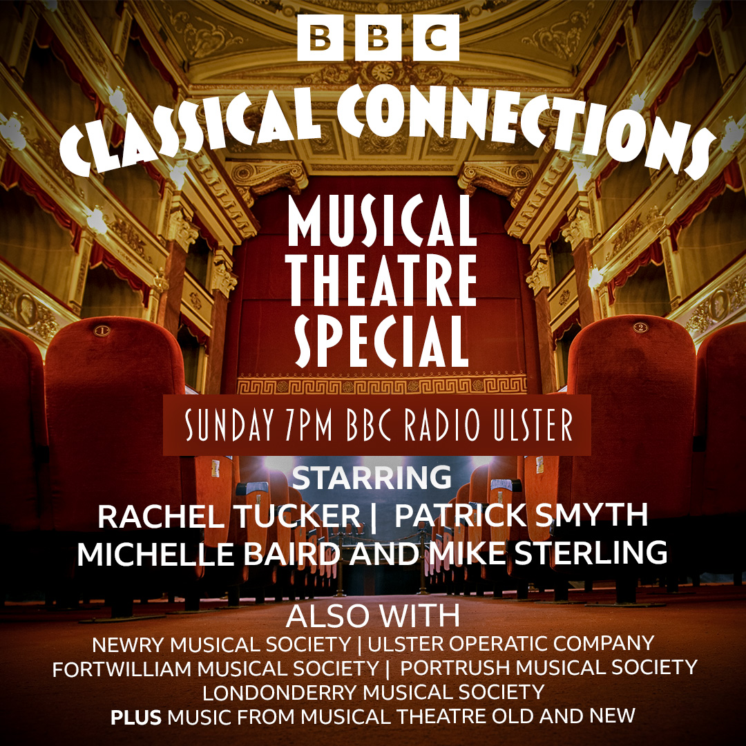 The stage is set for Classical Connections Musical Theatre Special! 🎭
Listen Sunday at 7pm on BBC Radio Ulster and BBC Sounds.
.
<a href="/johnnytoal/">John Toal</a> @racheltucker1 <a href="/_PatrickSmyth/">Patrick Smyth</a> <a href="/michellebsings/">Michelle Baird</a>