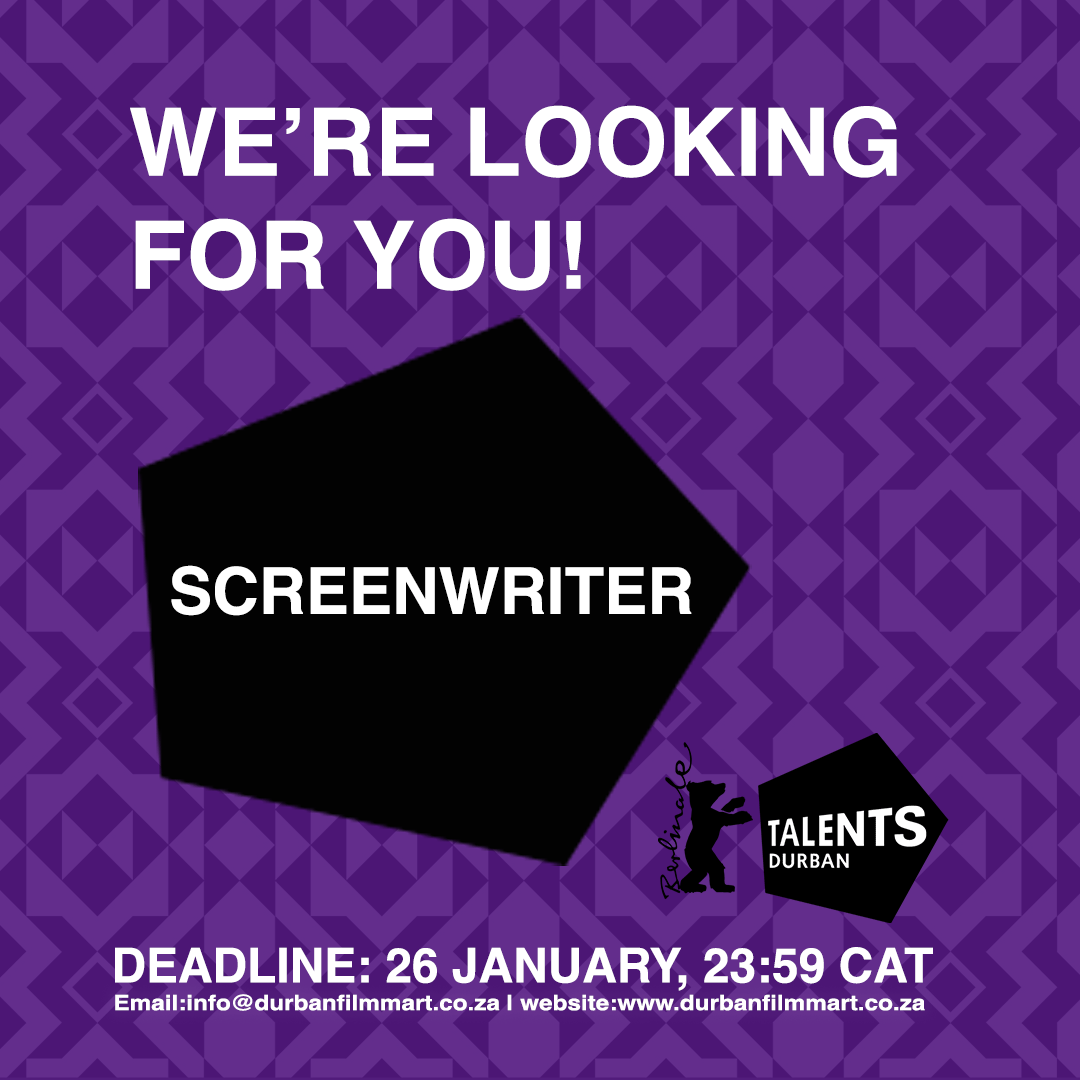 Talents Durban calls for screenwriters with projects in development! Visit durbanfilmmart.co.za/Talents-Durban for more information. . Deadline 26 January 2024. . APPLY HERE: berlinale-talents.de/bt/durban/ap/i… . #filmmaking #africa #cinema #TalentsDurban #TalentPress #DFM