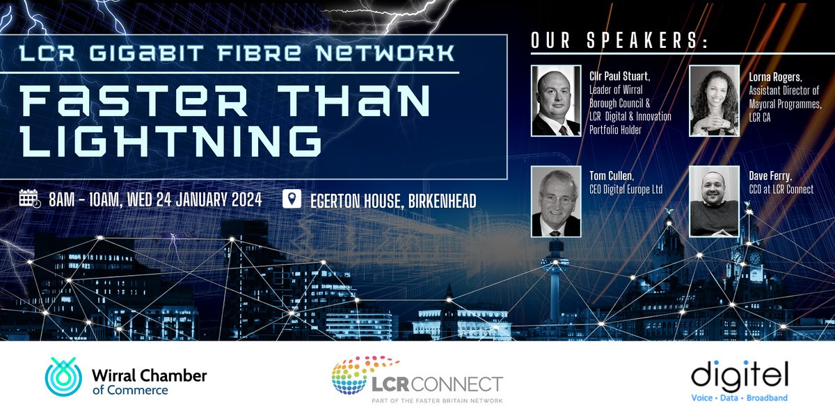 How does the new 212km of full fibre digital infrastructure support your business? Join us next week for an informative morning of #insights, #networking and #opportunities where you will hear from our panel of speakers. Book here: eventbrite.co.uk/e/lcr-connect-…