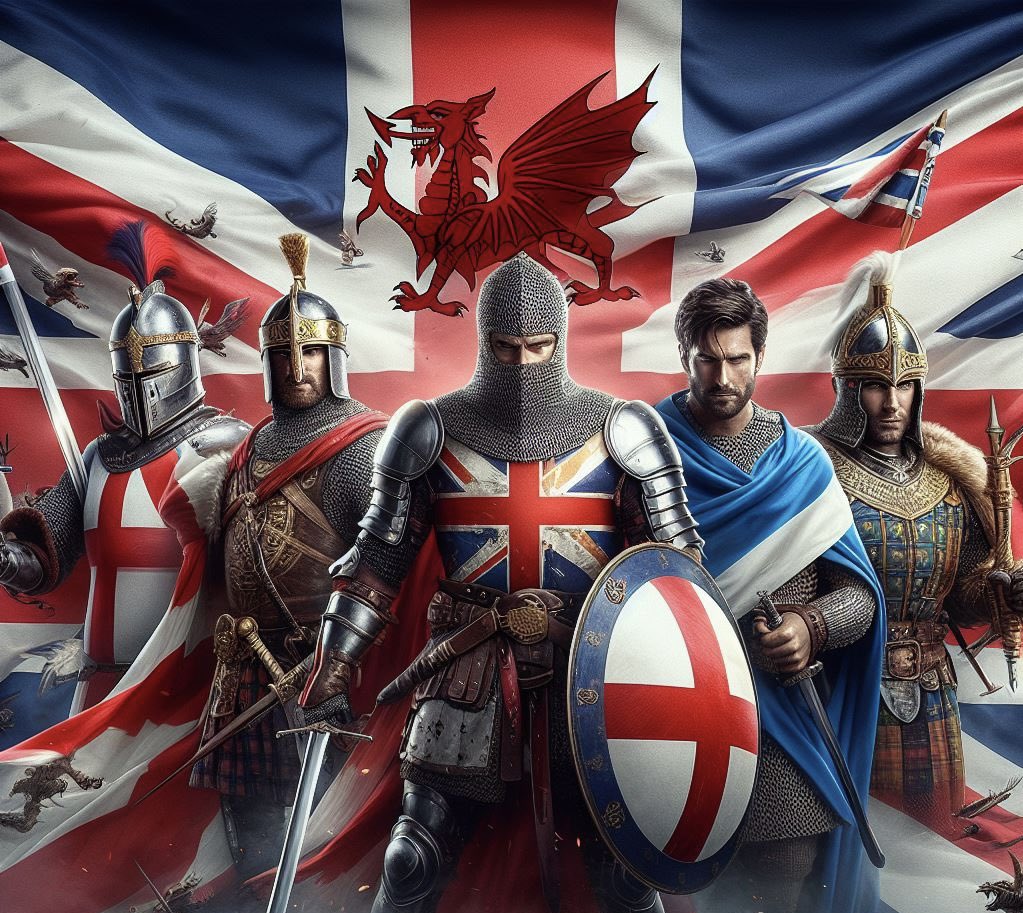 English, Scots, Welsh and Loyalist. 
United as one to save Britain!