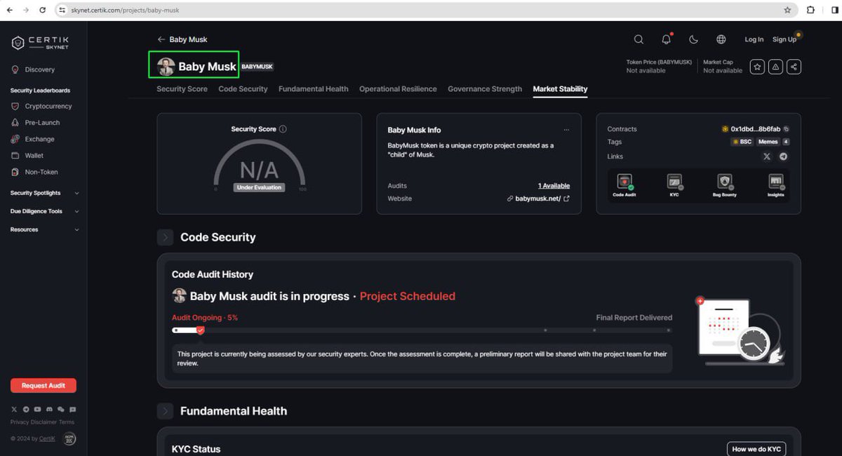 BabyMusk_BSC's tweet photo. $BABYMUSK | UPDATE:

1. Audit Certik Done 😀

✅Link: https://t.co/soN4tyveBj

UPCOMING PLANS: 

1. CoinMarketCap Coming

2. CoinGecko Coming

3. CEX First Coming

4. Big Marketing

Baby Baby Baby Musk!

#Babymusk #Babyelon #ElonMusk #Trending https://t.co/7rLEd6j7Rm