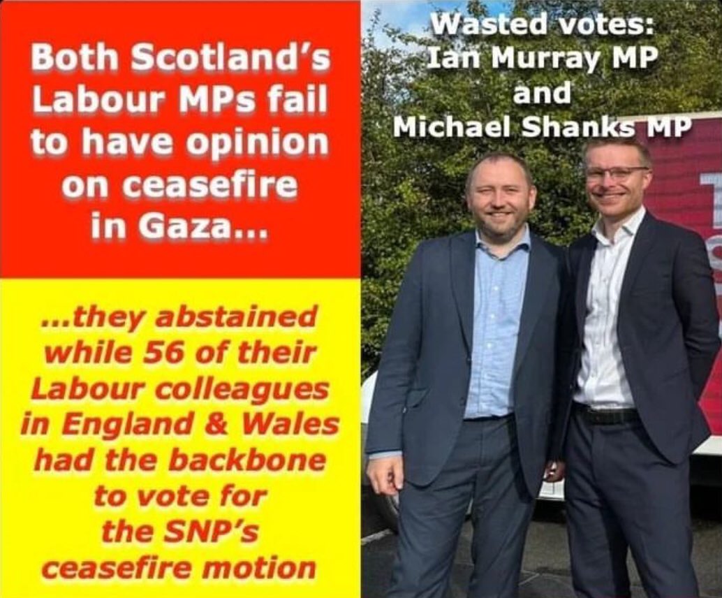 These two Labour MPs had the opportunity to vote in favour of a ceasefire in Gaza. They chose not to.  Shame on them.
