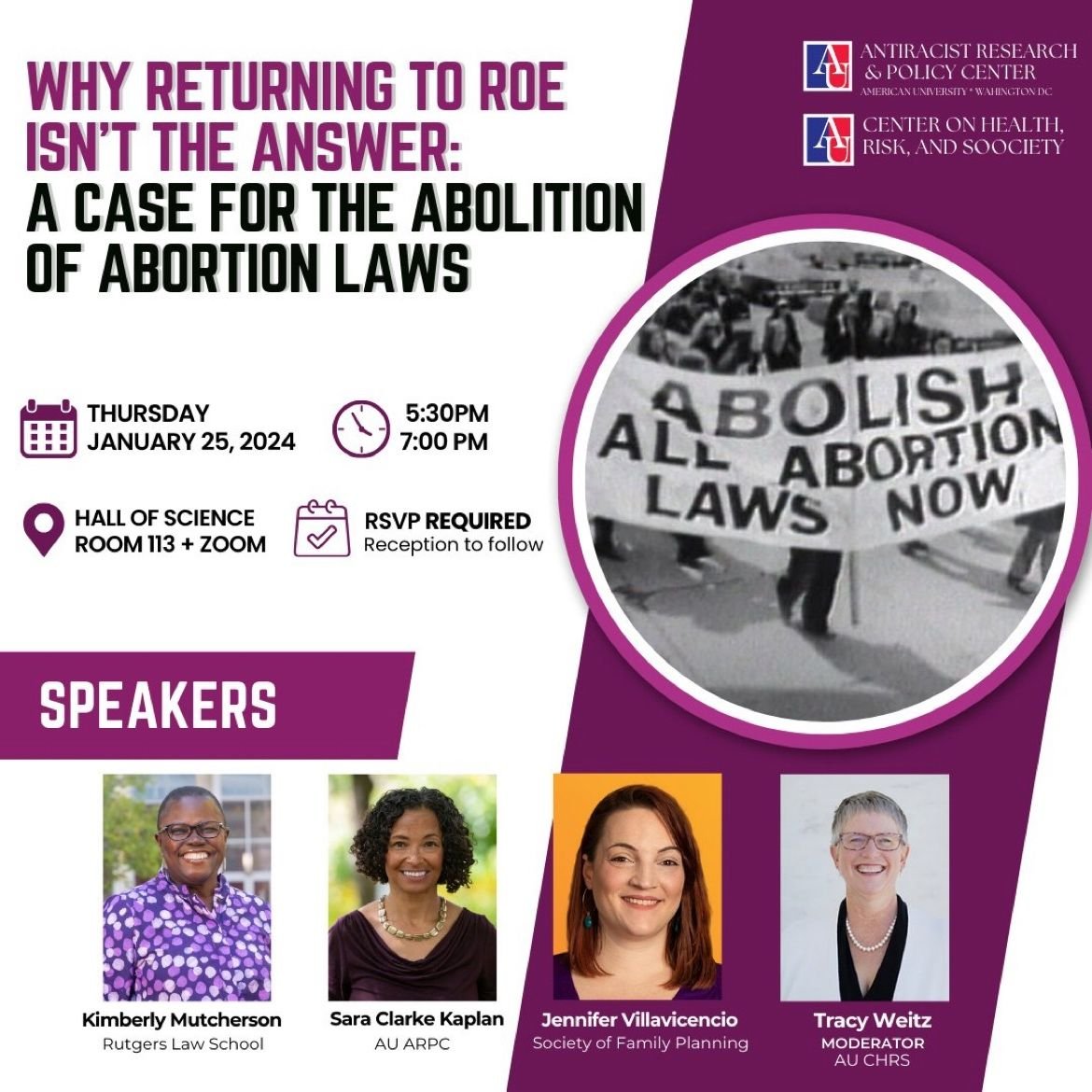 Join us next week to talk about how Roe is not the answer-the abolition of all abortion laws is.