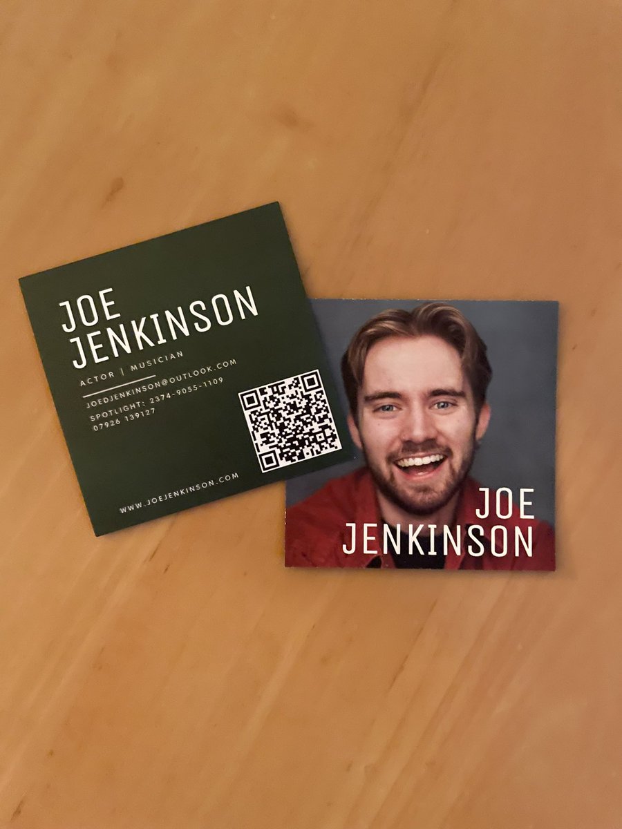 Some brand new business cards came through recently! 🔥

I’m available for #auditions in #theatre and for #screen. Also taking bookings for events for #music offering a varied setlist with my own PA system across the UK.

Here’s my <a href="/SpotlightUK/">Spotlight</a>: app.spotlight.com/2374-9055-1109