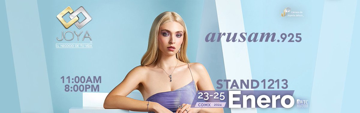 Arusam's tweet photo. Tenemos una cita del 23 al 25 de Enero del 2024 en World Trade Center CDMX, en " @Expo_Joya ",🕙 11:00am - 8:00pm,📍Stand 1213, ¡¡Te esperamos!!

¡NO FALTES! https://t.co/XSlP2OtLa0