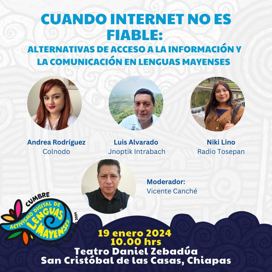 Colnodo's tweet photo. La #EscueladeSeguridadDigital de @Colnodo, se encuentra participando en la Cumbre del Activismo digital de lenguas Mayenses #ADLM2024 realizado en Chiapas, México. En donde se abordarán temas relacionados con la conectividad, redes comunitarias y el acceso a la información. https://t.co/eNQs92qMIA