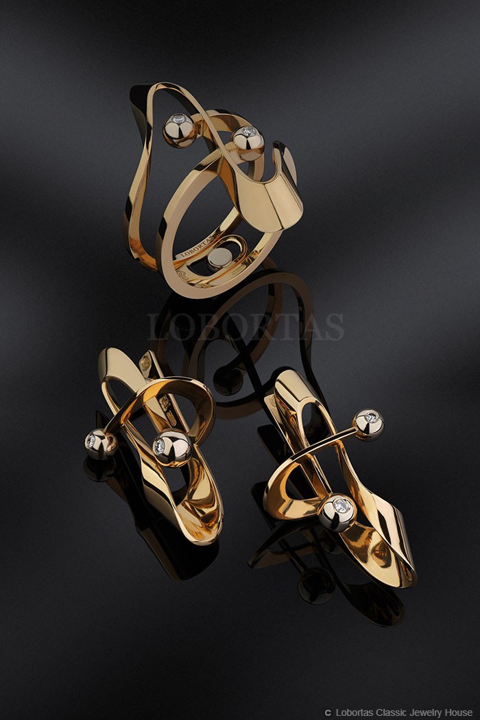 Lobortas's tweet photo. @Lobortas vision of perfection in simplicity revolutionizes the industry with its sculptural, organic #designs, and sensual #style. Case in point this gold #jewelry set with #Diamonds “Suprematism”. https://t.co/UGuzgCkZce https://t.co/DyeClPcOt5