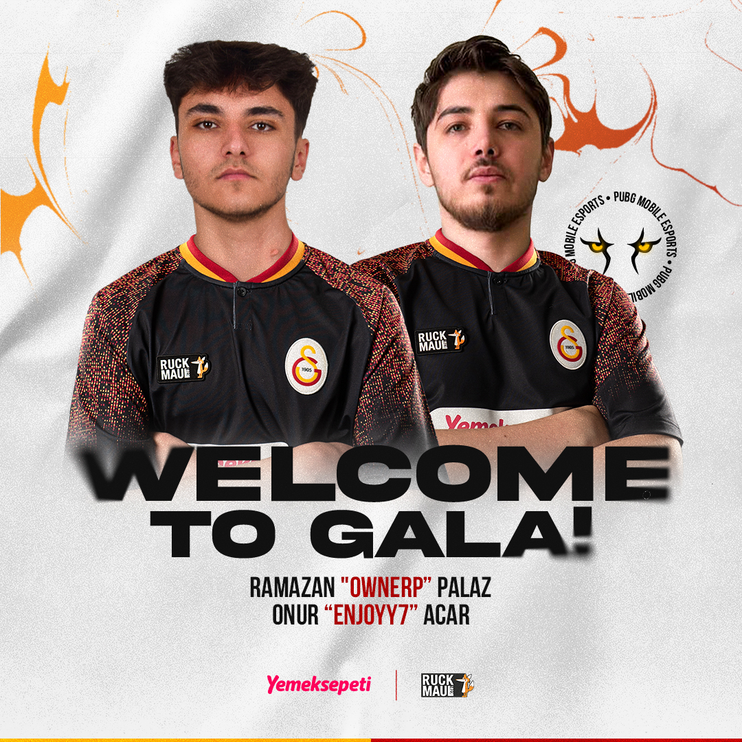 PUBG Mobile takımımızın yeni oyuncuları OwnerP ve Enjoyy7’ye hoş geldiniz diyoruz! 🔥 #GSWIN 💛❤️ #LionKinGS 🦁