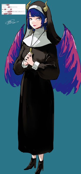 要素組み合わせワンドロ参加して描いたのを仕上げた