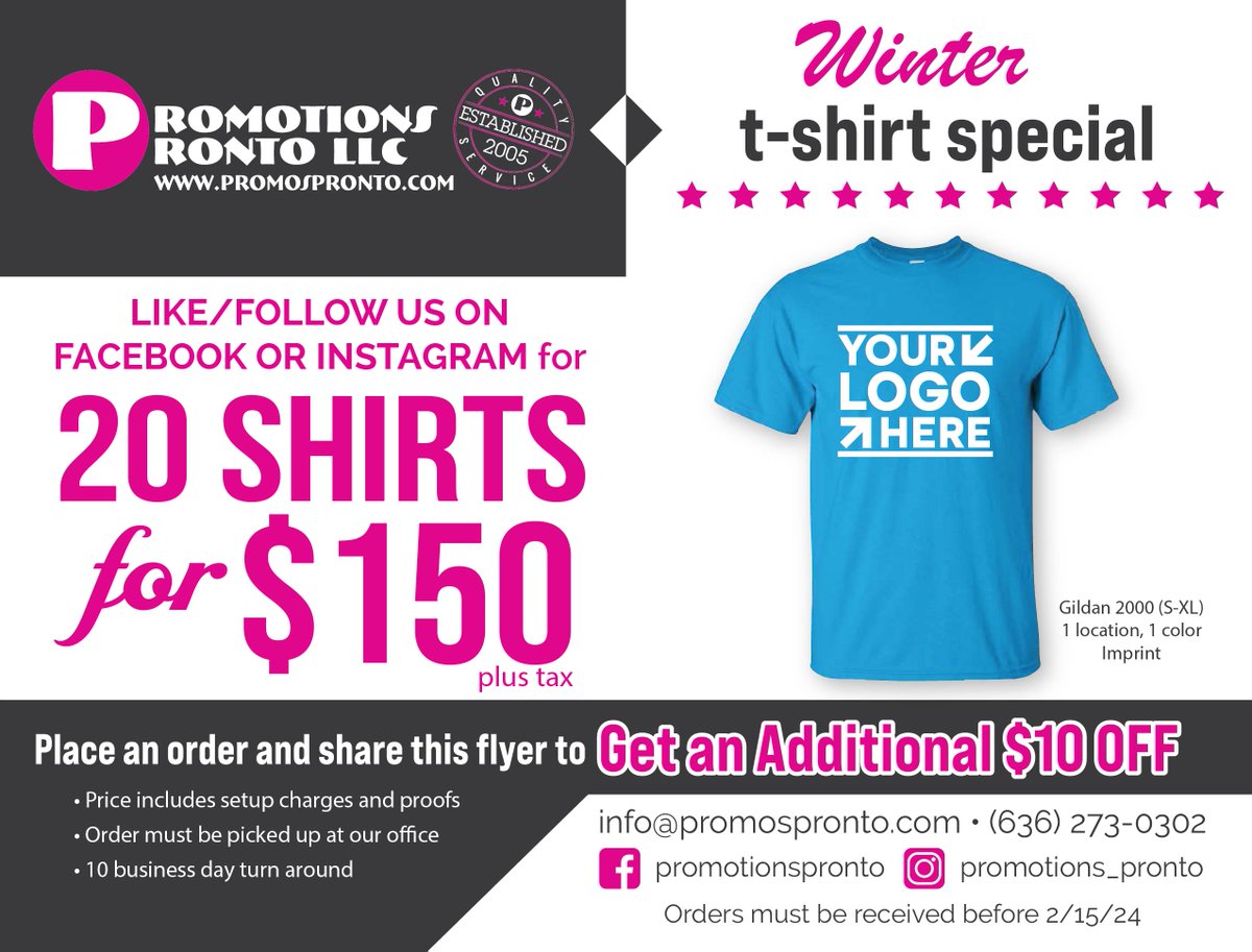 As a token of our appreciation for your continued support and loyalty, we are excited to announce our Winter T-shirt sale! The sale ends on February 15th so make sure to mark your calendars and take advantage of this limited-time offer.