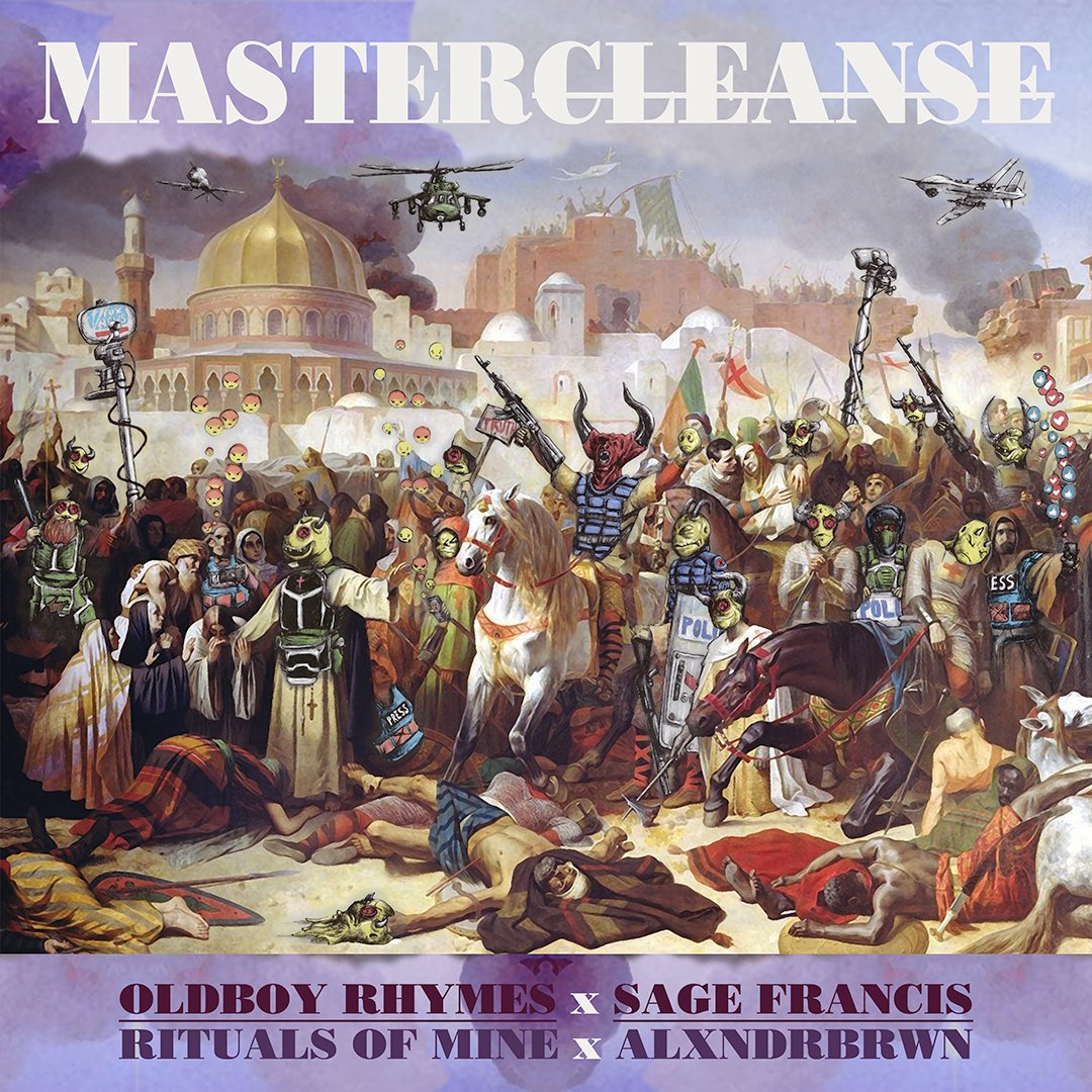 SFRupdates's tweet photo. ⚠️ NEW SONG from @SageFrancis x @OldboySFR x @RitualsofMine x @alxndrbrwn: #MasterCleanse is on all streaming services now 🎧 &amp; is available for FREE download at https://t.co/APiJqH6QdL, along with full #lyrics + links to donate to relief support organizations. https://t.co/BEwDKJ2RY5