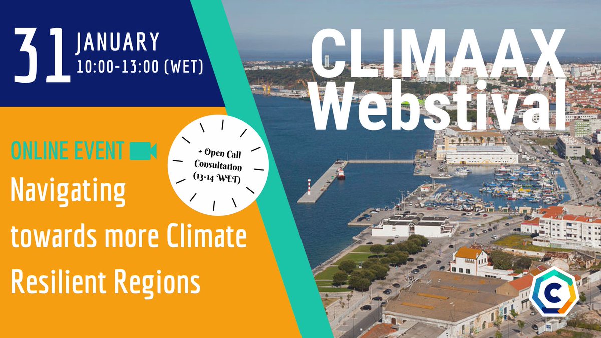 🚨 Update
🗓️31/01/24, 10:00 WET 
💻 Online event

Due to popular demand, an Open Call Consultation will follow right after the Webstival. You can ask any questions that come to your mind during this session!

More info will follow soon at climaax.eu 
#ClimateAction