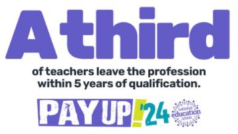 Ironically citing critically low school budgets Govt looks set to back 1-2% real terms pay cut for teachers. So @NEUnion will begin an indicative ballot on 2 March, asking members to back strike action over school funding & pay #InvestInEducation #PayUp24