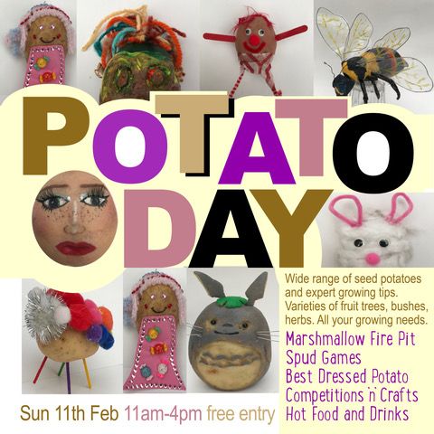 Potato Day 2024 will be on Sunday 11th Feb, 11am to 4pm. Along with a huge range of seed potatoes and all the growing advice you need, there will be fun for all the family including spud sports, marshmallow toasting, and back by popular demand the 'best dressed spud' competition!