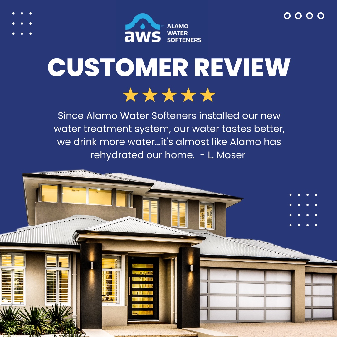 We love your reviews!  Thank you Leslie for allowing us to serve your family! 📞210-274-6122 

#AlamoWaterSofteners #SanAntonio #Houston #Austin #WaterSofteningEquipmentSupplier #WaterPurificationCompany #WaterTreatment #WaterSofteners #WaterFiltration #WaterCare #cleanwater