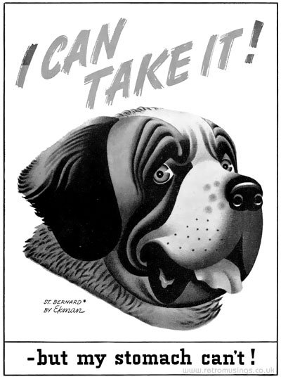 I came across these 1940s illustrations for Pard dog food and I absolutely love them.