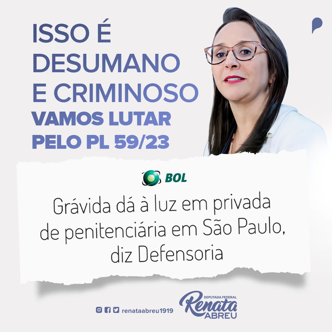 O choro de um recém-nascido no banheiro do presídio é um alerta brutal!

Vamos agir agora por uma maternidade justa e humana para todas as mulheres, mesmo atrás das grades.

Meu PL 59/23 dá um passo importante, buscando garantir ao menos os itens de higiene pessoal e saúde!