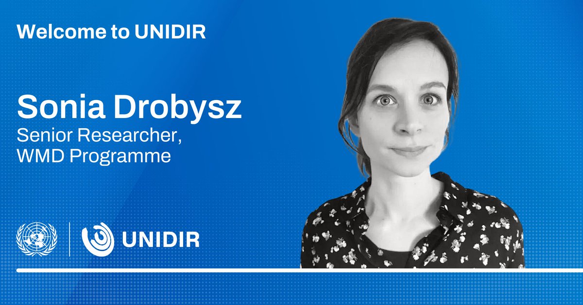 Welcome to UNIDIR, Sonia! 👏🏼 Sonia joins our Weapons of Mass Destruction Programme, where her research will focus on the national implementation of the Biological and Toxin Weapons Convention (BTWC) 🧪☣📜 Find out more at: unidir.org/people/sonia-d…