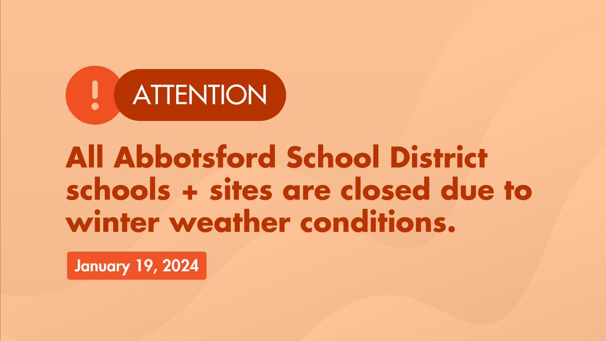 Snow Day trilogy, anyone? 🎬❄️ After carefully assessing sites, the decision has been made that #AbbySchools will be CLOSED today, given the current freezing rain, ice and hazardous road conditions. Please take extra caution + stay safe!
—
Latest updates: abbyschools.ca