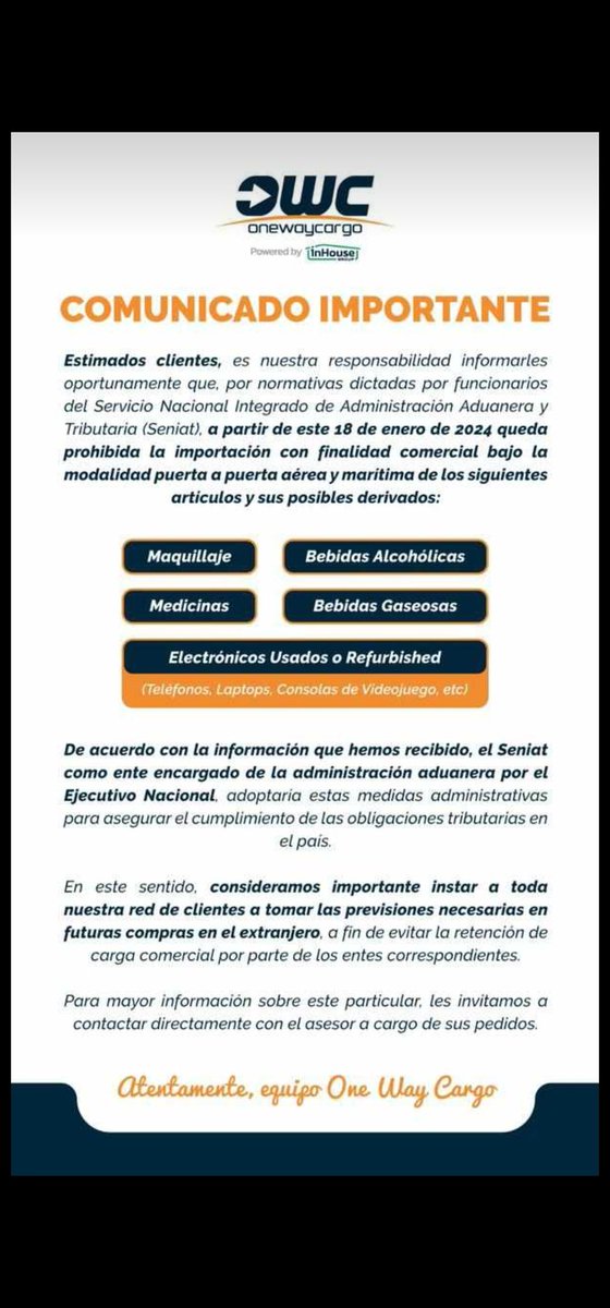 Psicolaw's tweet photo. Instó a todos a usar el siguiente hashtag y volverlo viral #SENIATNOTEMETASCONLOSIMPORTADORES nos van a joder el trabajo https://t.co/AiPuKRj5QA