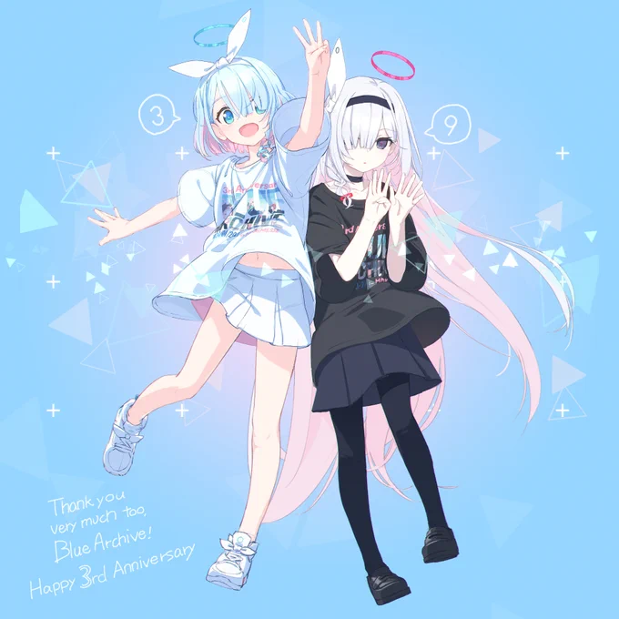 時間がなかなかとれなかったけど…イラストでブルアカふぇすを応援! こちらこそ、さんきゅーべりーまっち、ブルーアーカイブ!  *二枚目はせっかくなのでスマホ壁紙にできそうなサイズにした…!  #ブルアカ #ブルアカふぇす2024
