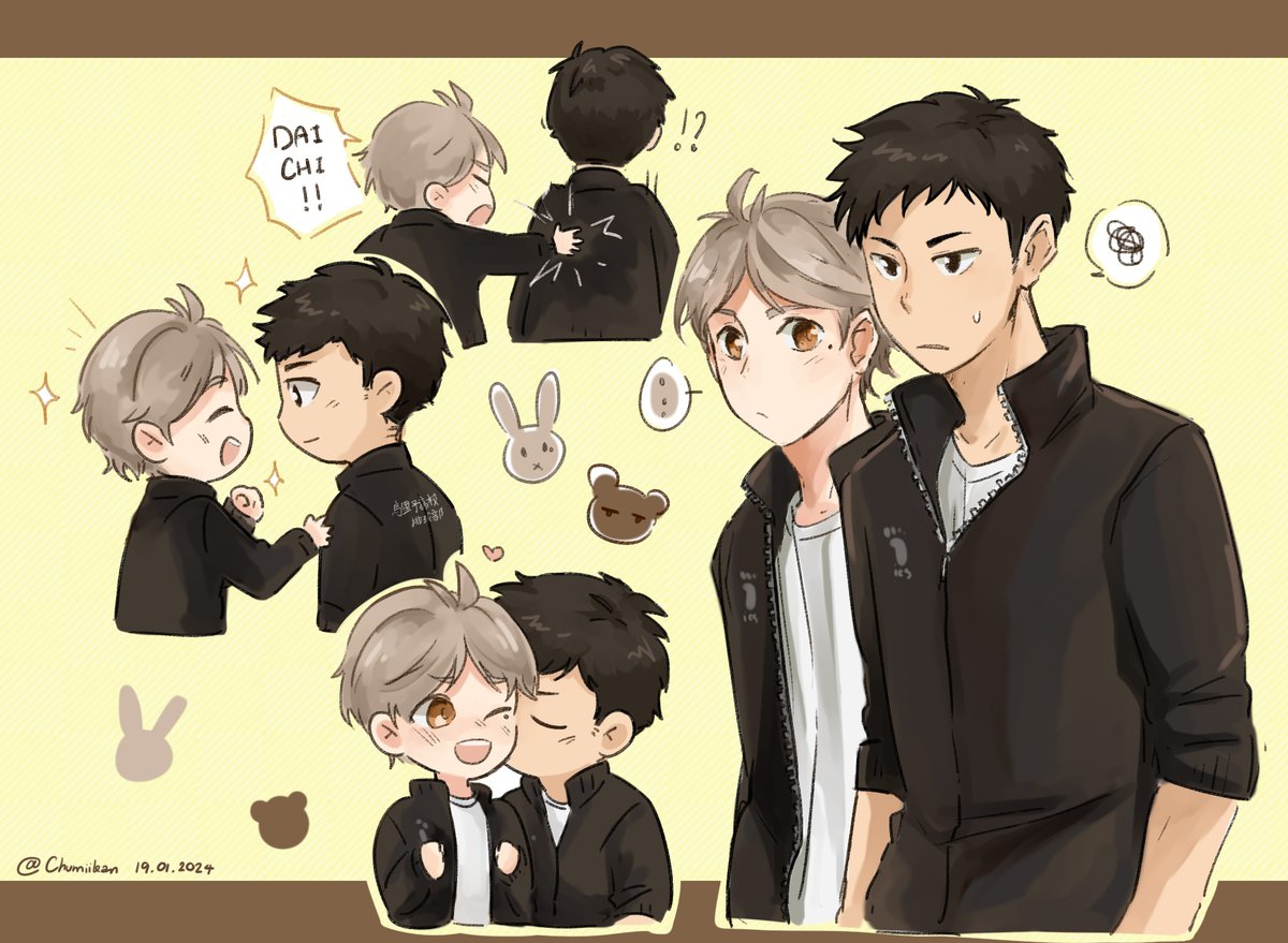 🐻🐰

#ハイキュー 
#daisuga #大菅  
#ไดสึกะ