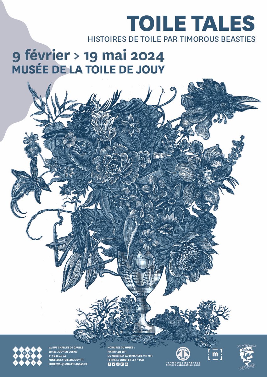 We are delighted to announce that we will be presenting ‘Toile Tales’ an exhibition of work celebrating 20 years since our very first toile design @MuseeToileJouy from the 9th February - 19th May. #toiletales #toiledejouy