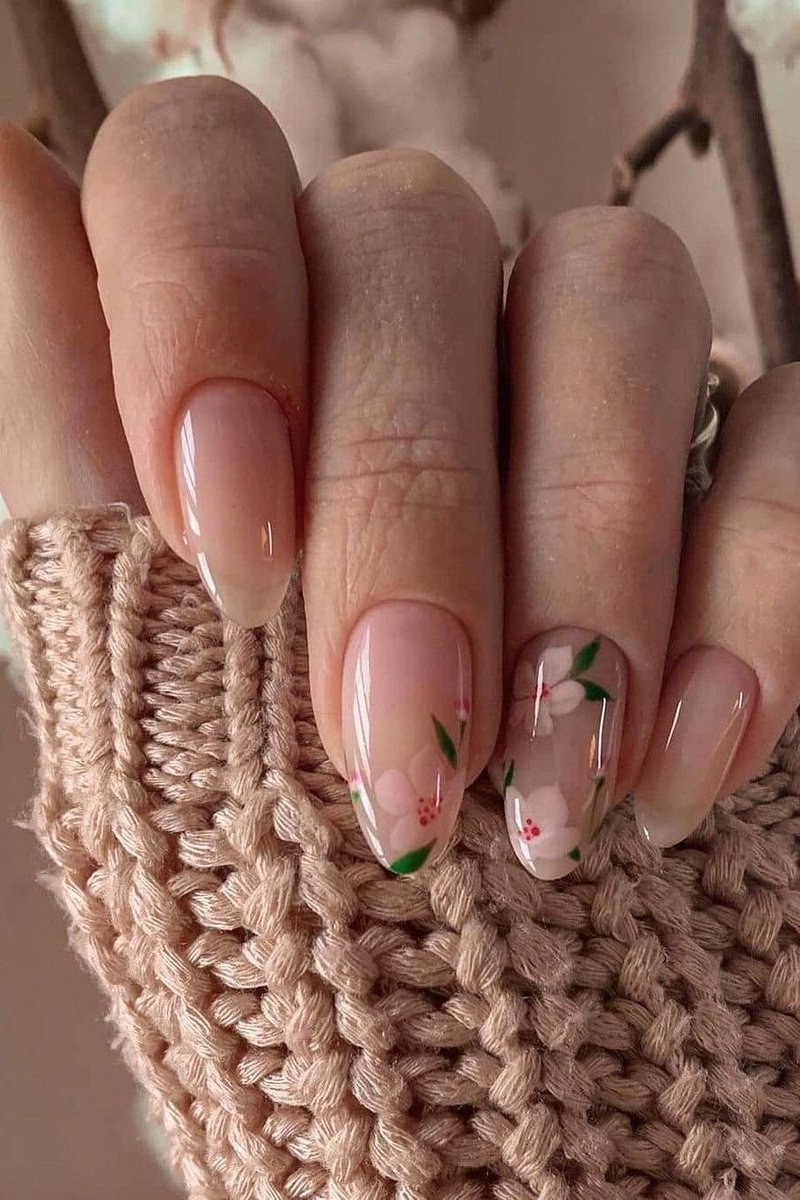 flower nails 🌸🌱