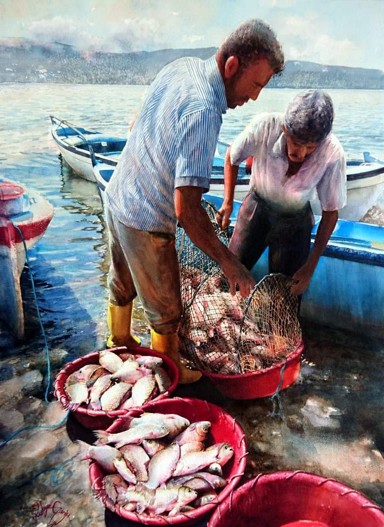 Sulu boya (watercolor),  Rukiye Garip
76x56 cm / 30x22 in

#Watercolour #suluboya #painting