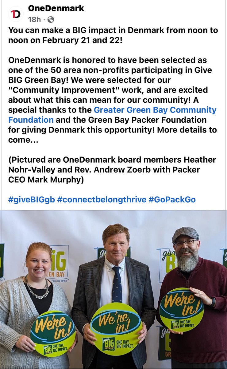 KinectM1's tweet photo. We are so proud to support OneDenmark on their journey towards building a Thriving, Connected Community! Please consider supporting them with what you can on February 21 and 22! You can help make a BIG IMPACT. Trust us, every penny will be maximized 🚀 https://t.co/9AvDrcXUuO