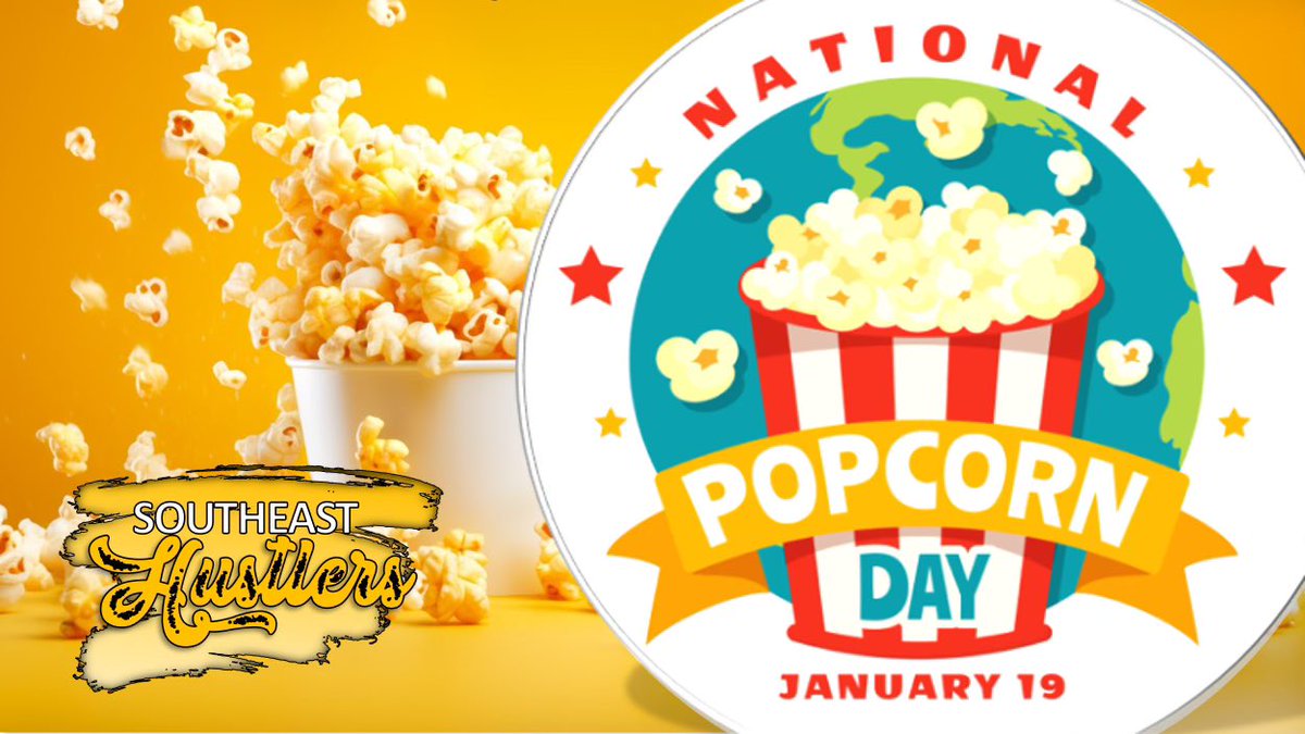 Happy National popcorn day!! 🍿🍿 What is your favorite type of popcorn?! Extra butter, Carmel, cheddar? Let us know in the comments! 🤩 #SoutheastHustlers #NationalPopcornDay