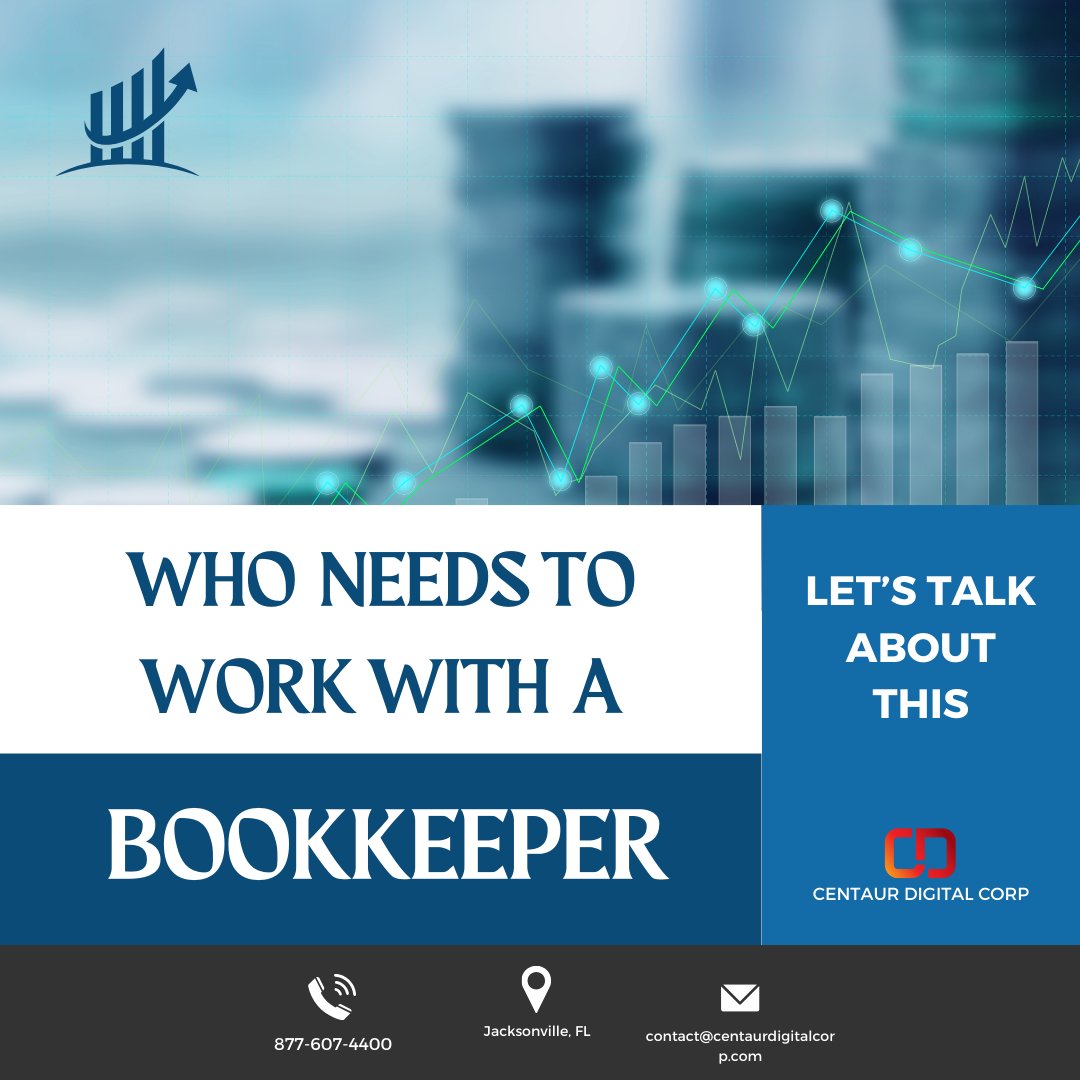 Who Really Needs to Work with a Bookkeeper? 💼 

 Entrepreneurs managing a business, big or small, can benefit from a bookkeeper's expertise in organizing finances, managing cash flow, and ensuring financial compliance. 

#BookkeepingBenefits #FinancialClarity #ExpertGuidance