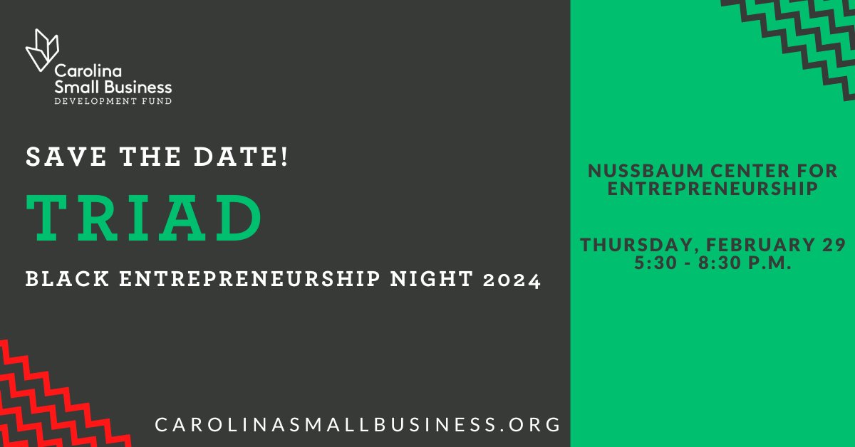 We're excited to head to Greensboro and <a href="/NussbaumCenter/">The Nussbaum Center for Entrepreneurship</a> next month for our annual Black Entrepreneurship event in celebration of North Carolina's thriving ecosystem of Black small business owners. 

Stay tuned for more details!