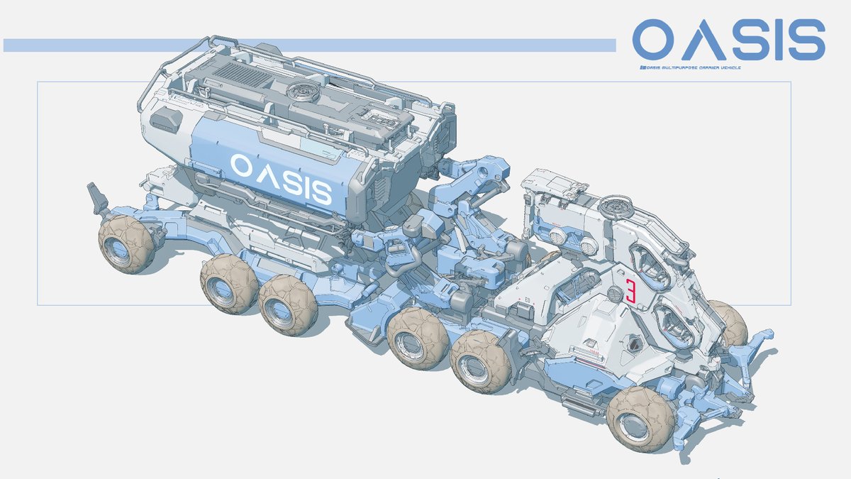WeiYiQin7's tweet photo. #conceptart #scifi #art #vehicle 
2 Engineering vehicles, more angles is on the way. https://t.co/4dsZ2w62HV