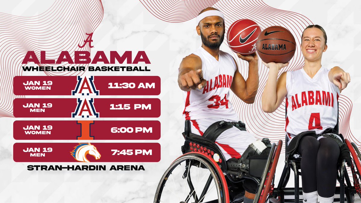 UAwhatsUP's tweet photo. ๐Are you ready for a swish-tastic night? ๐ We promise non-stop action, free admissions, and snacks with the @alabamaadapted men's and women's basketball games TONIGHT! It's game time! ๐๐ฅ #SupportTheGame #iknowwhatsUP
๐ TONIGHT
๐Stran-Hardin Arena
โฐ 6 PM (W) & 7:45PM (M) https://t.co/pnasl3B9zN