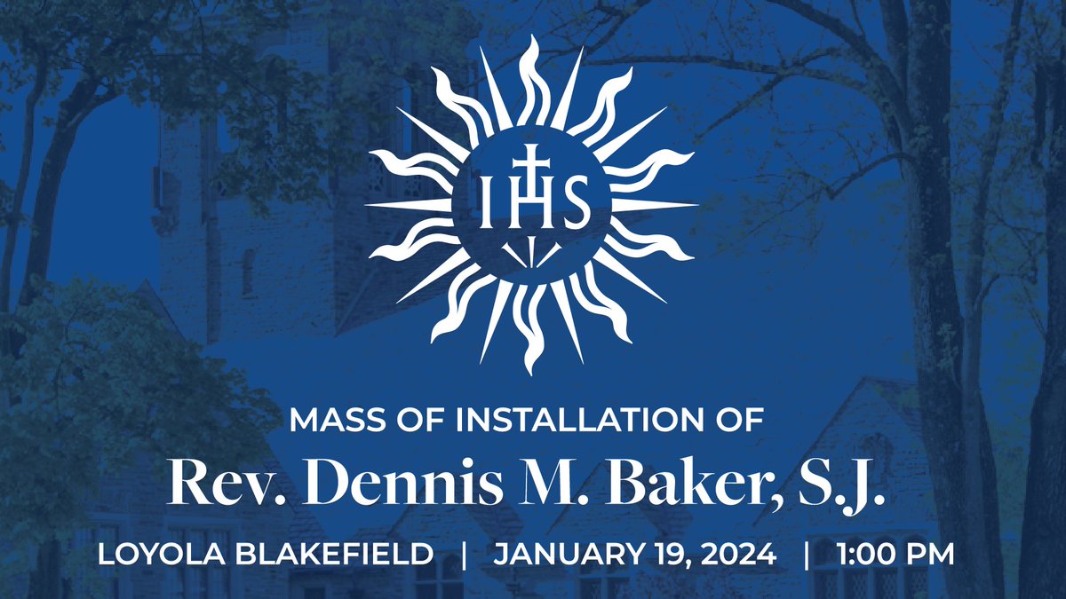 You are invited to tune in as we celebrate the Mass of Installation of Rev. Dennis M. Baker, S.J. The livestream will be available via our YouTube channel beginning at 1:00 p.m. ➡️ loom.ly/Ba0yrAk We hope you will join us as we celebrate this monumental occasion.