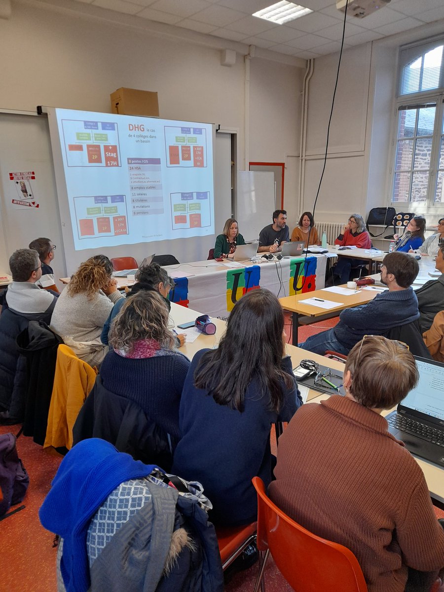 ardi_tom's tweet photo. Beaucoup de monde au stage "DGH, agir en établissement" de la @FSU35 @SNES_Bretagne @FsuNationale https://t.co/kWaTdeYXug