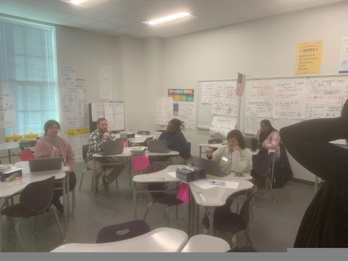 Leading the collaborative planning to assist our awesome Algebra teachers! #TalkMathwithMe #RCSS