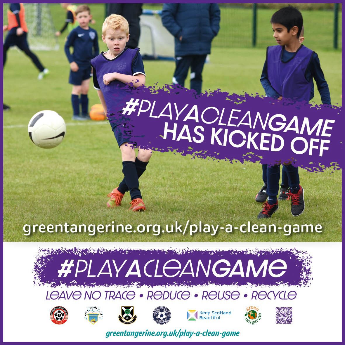 Welcome to Play A Clean Game!!! ⚽️🌿 We are really excited to be partnering with @KSBScotland, @MortonCommunity, @PollockUtdS_A, @Giffnock_SC and @ThornAthletic to launch #PlayACleanGame which aims to kick waste and single-use plastic out of football! Thanks to @TNLComFundScot