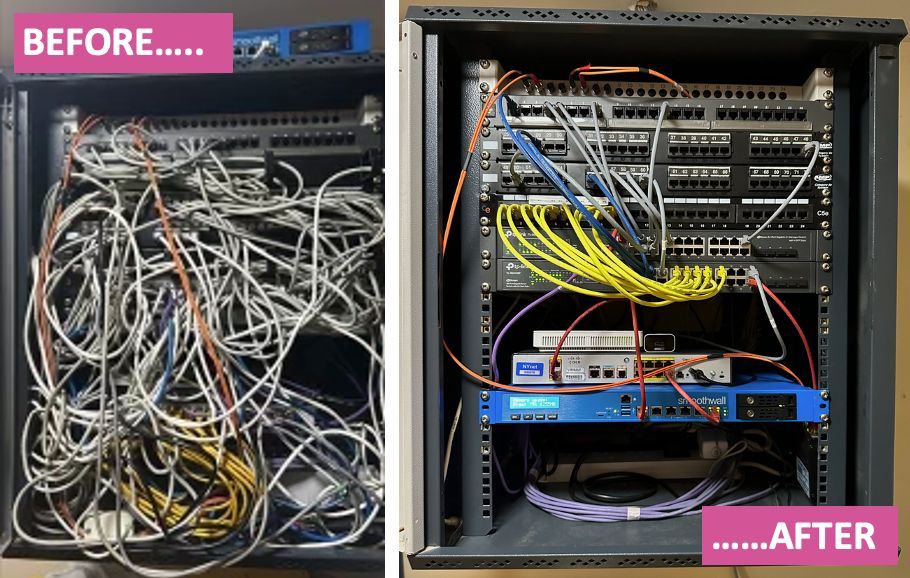 #TeamVital acted swiftly to resolve some switch issues at a school this week. We stripped the cabinet, replaced the hardware and cables and even got the hoover out to get rid of the dust 😁 

What a difference a few hours can make. Look at this before and after!! 👀 😮 👏