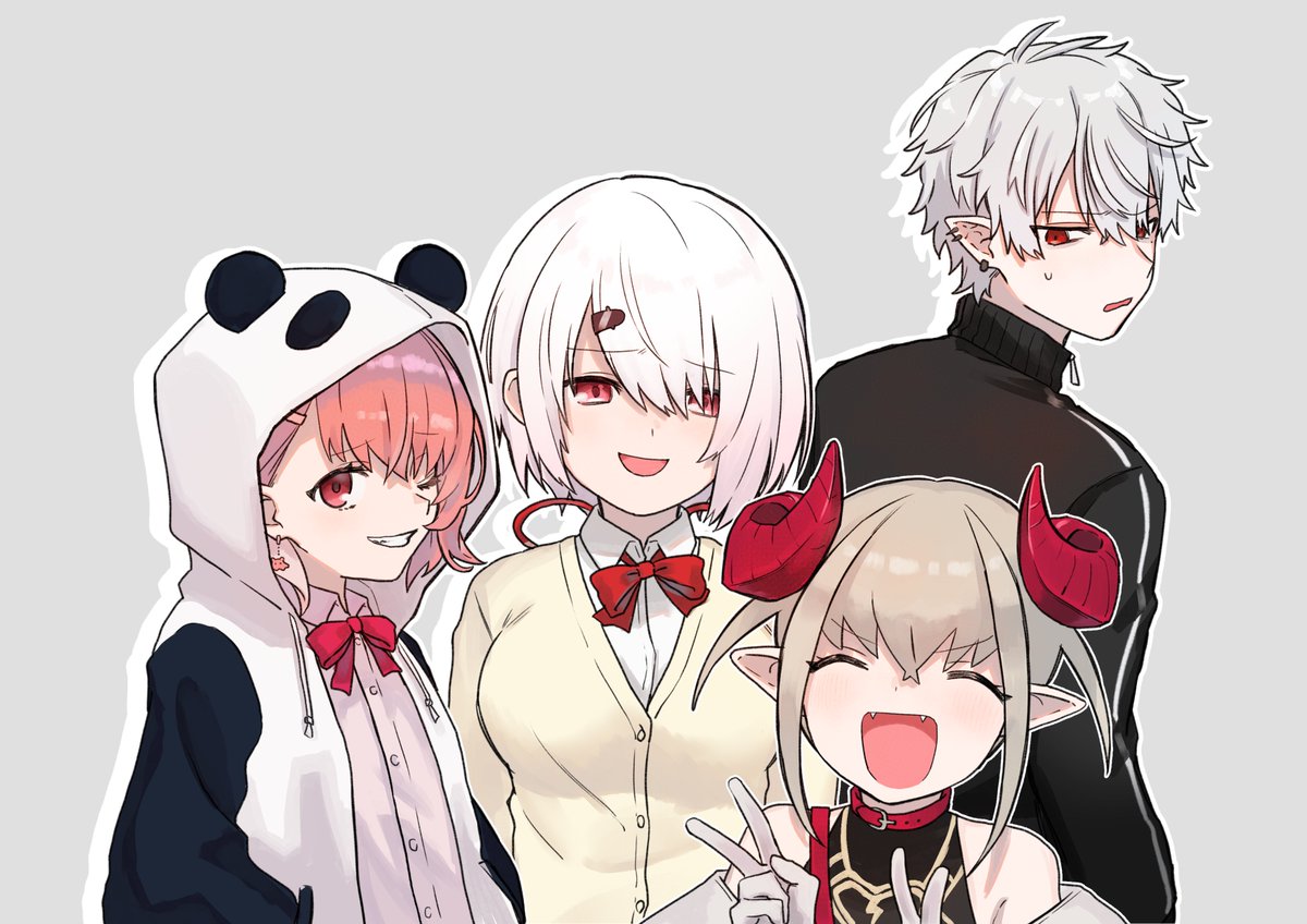 葛葉(にじさんじゲーマーズ) ,魔界ノりりむ ,笹木咲 ,椎名唯華 「2019年のおたく(再掲)」|あたり苺 5月納品Live2D依頼受付中のイラスト