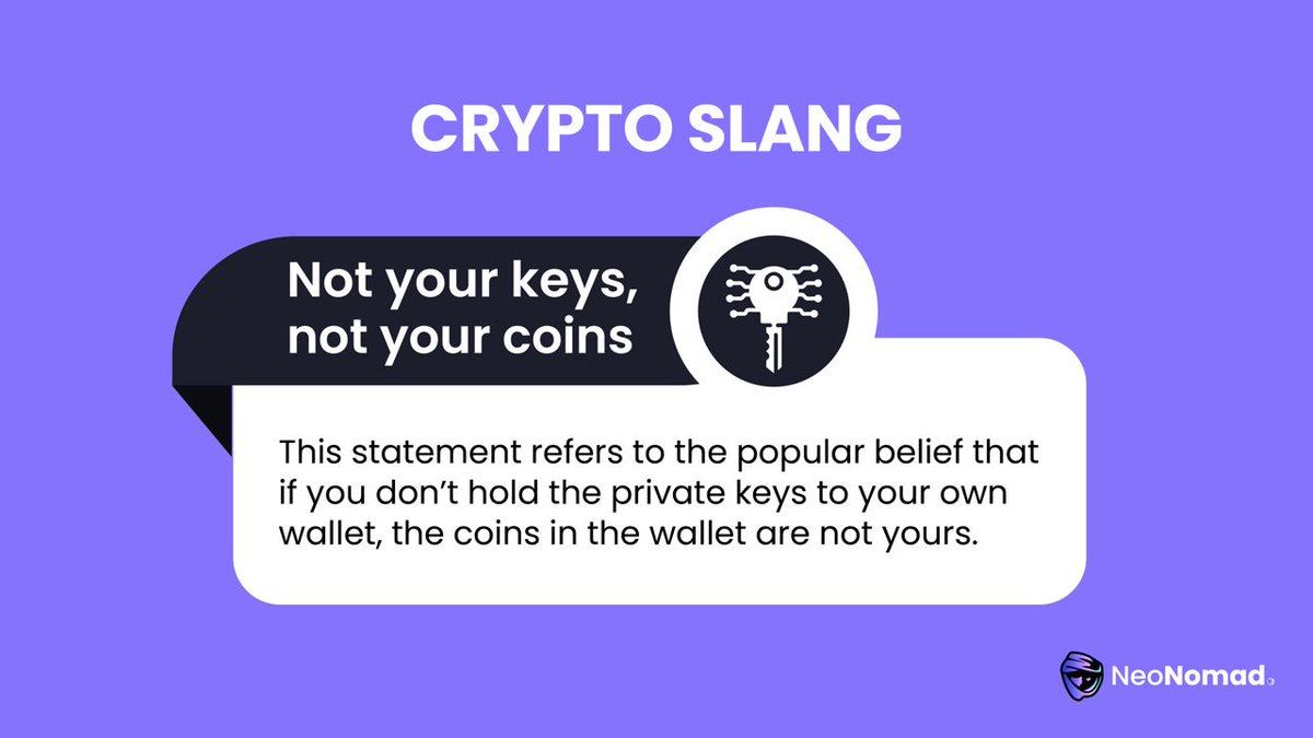 Your keys are your control – understand the power they hold over your coins. 💡

Learn, secure, and empower your crypto holdings with #NeoNomad! 

#CryptoWisdom #SecureYourAssets #NotYourKeysNotYourCoins