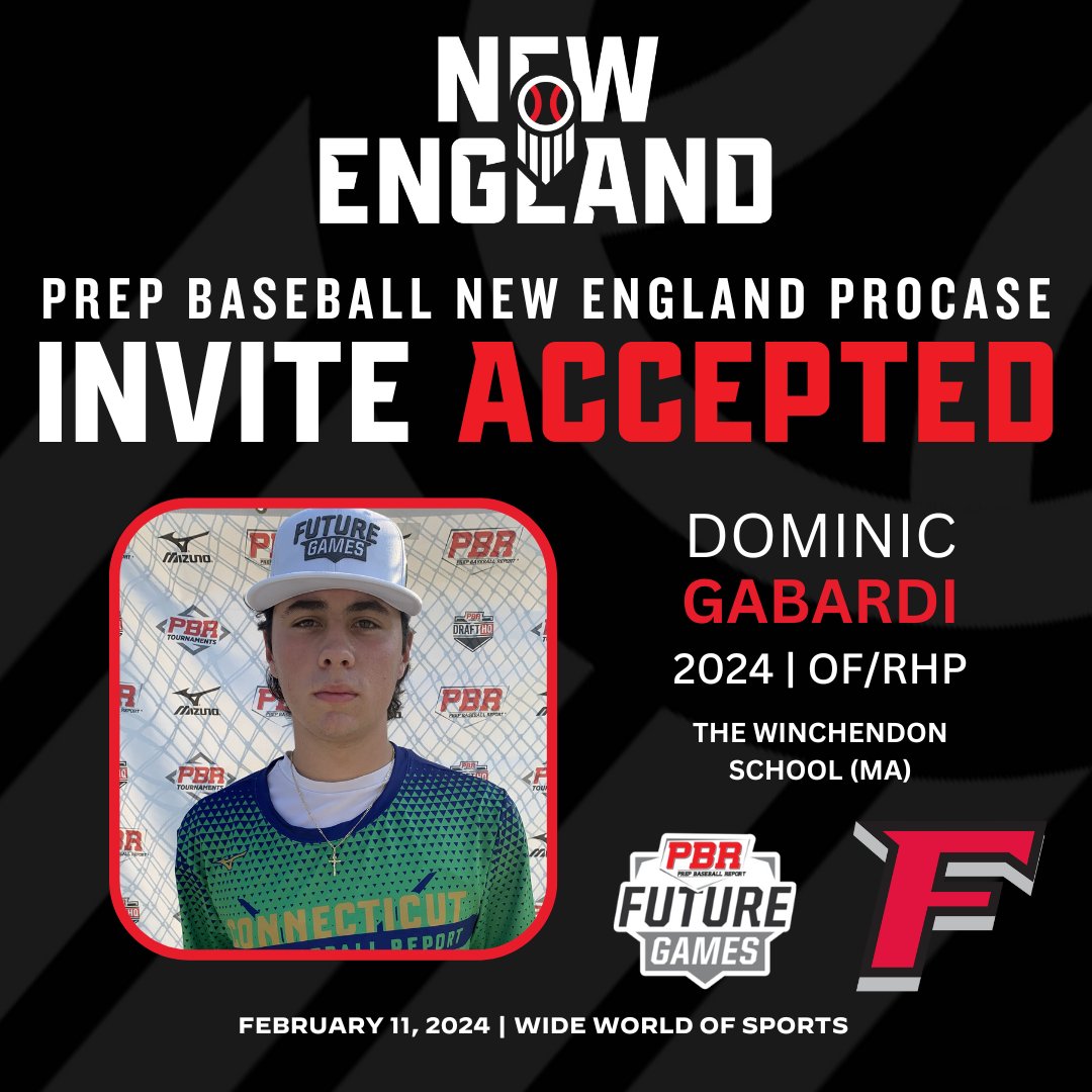 Prep Baseball New England (@pbnewengland) on Twitter photo 𝟐𝟎𝟐𝟒 𝐏𝐫𝐞𝐩 𝐁𝐚𝐬𝐞𝐛𝐚𝐥𝐥 𝐍𝐞𝐰 𝐄𝐧𝐠𝐥𝐚𝐧𝐝 𝐏𝐫𝐨𝐂𝐚𝐬𝐞
👀 Invite Accepted
🔥 2024 OF/RHP Dominic Gabardi (<a href="/Dom_Gabardi11/">Dom Gabardi</a>)
✅ <a href="/Stags_Base/">Fairfield Baseball</a> Signee
👤 loom.ly/AGJX7Ko
#BeSeen #PBRNEProCase24 𝟐𝟎𝟐𝟒 𝐏𝐫𝐞𝐩 𝐁𝐚𝐬𝐞𝐛𝐚𝐥𝐥 𝐍𝐞𝐰 𝐄𝐧𝐠𝐥𝐚𝐧𝐝 𝐏𝐫𝐨𝐂𝐚𝐬𝐞
👀 Invite Accepted
🔥 2024 OF/RHP Dominic Gabardi (<a href="/Dom_Gabardi11/">Dom Gabardi</a>)
✅ <a href="/Stags_Base/">Fairfield Baseball</a> Signee
👤 loom.ly/AGJX7Ko
#BeSeen #PBRNEProCase24