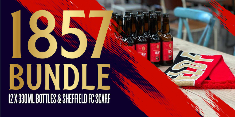 Calling all Sheffield FC Fans! We have put together a limited edition bundle, just for YOU 🫵 For just £29 you get 12 X 330ml bottles of 1857 4.8% Pale Ale AND a Sheffield FC Scarf. Shop here 🔗 tinyurl.com/y5ezzbpn