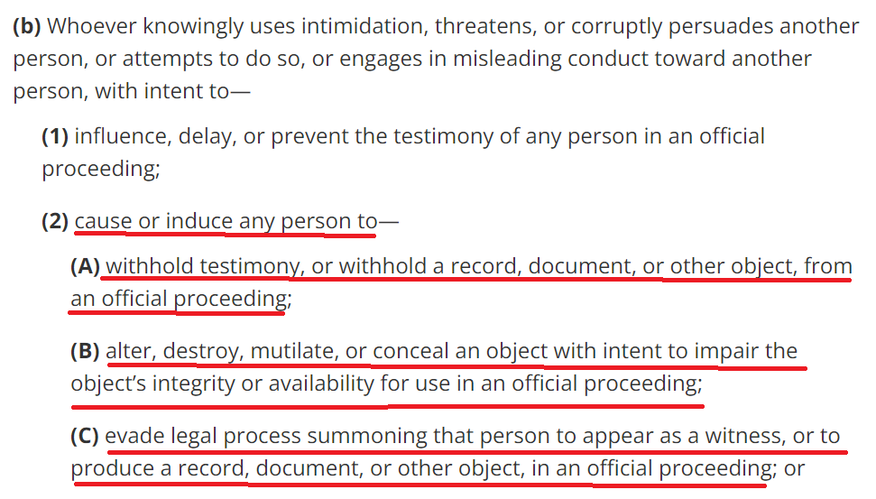 Dr. Morens admitted to deliberately destroying Federal records in a clear violation of the Federal Records Act, @COVIDSelect. Under 18 U.S. Code § 641 this is punishable by up to 10 years in prison. Dr. Morens could also be charged with violating 18 U.S. Code § 1512 (see