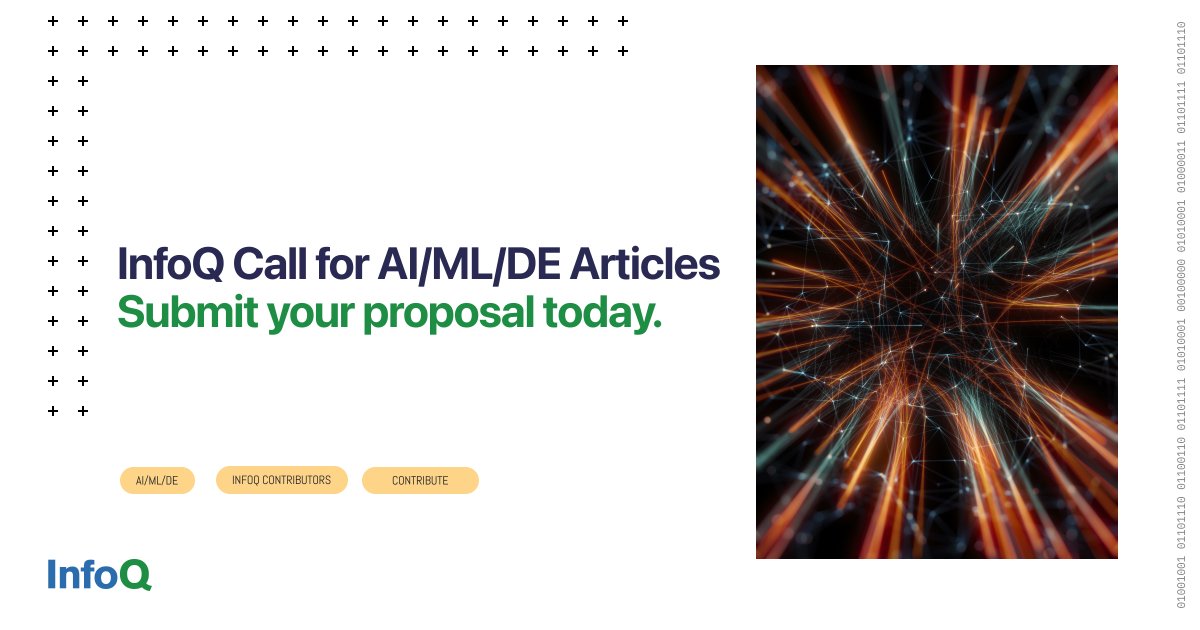 On InfoQ, we publish articles that cover Innovator and Early Adopter topics that we share in our yearly software reports. Take a look at the AI/ML/DE report bit.ly/3Rogljo and send your article proposal: bit.ly/3jlxSY4 #ai #ml