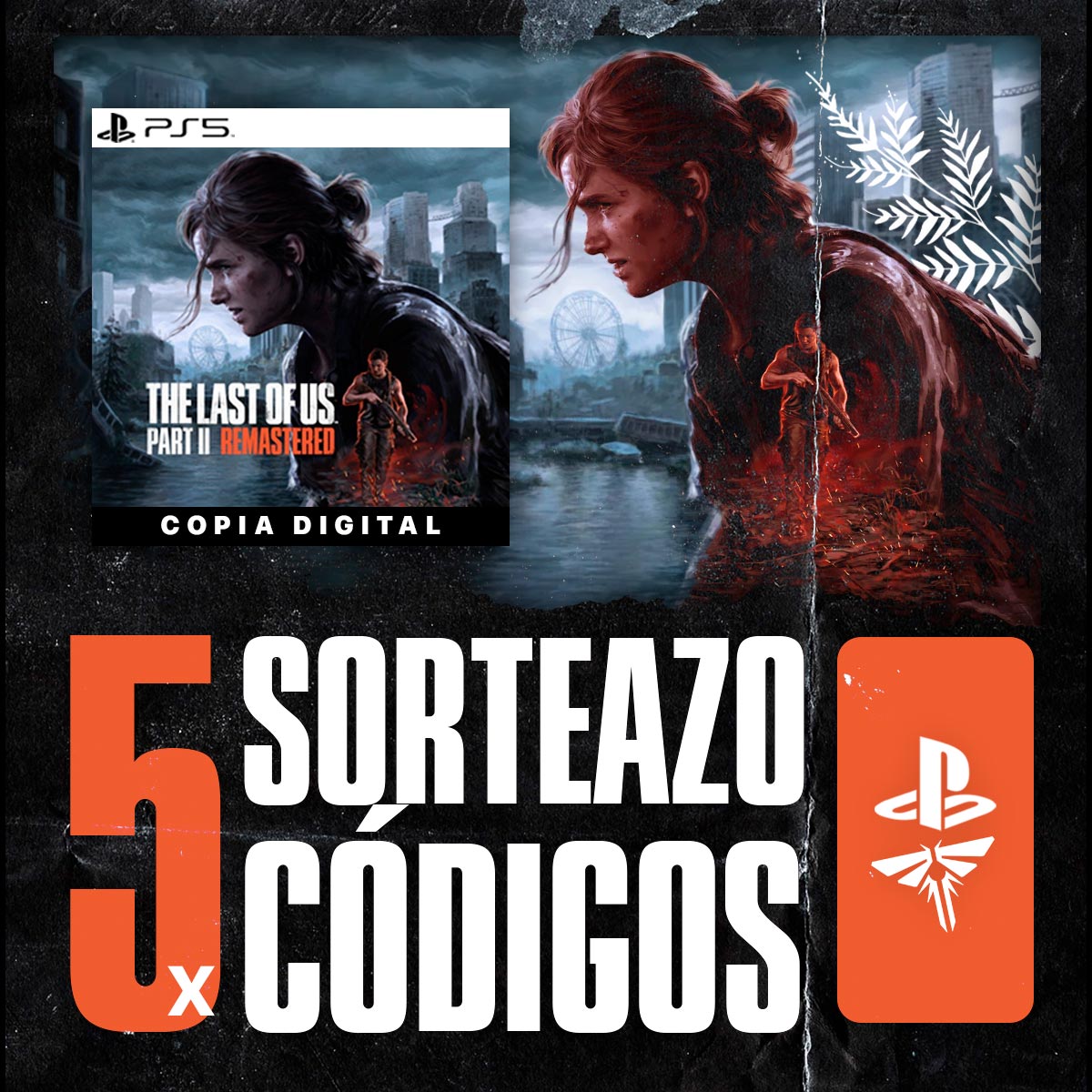 TheLastOfUsES's tweet image. ¡¡SORTEAZO!! ⚠️ ¿No tenéis el #TheLastOfUsPartIIRemastered?
No pasa nada. Solución:

¡Sorteamos 5 códigos del juego!
5, ¡5! Sii, 5.

Requisitos:

🔁Haz RT
➡️Sigue a @PlayStationES y @TheLastOfUsES
💬Menciona a un/a amigo/a usando #SorteazoTLOU2R

🍀Mucha suerte🍀

Fecha límite:…