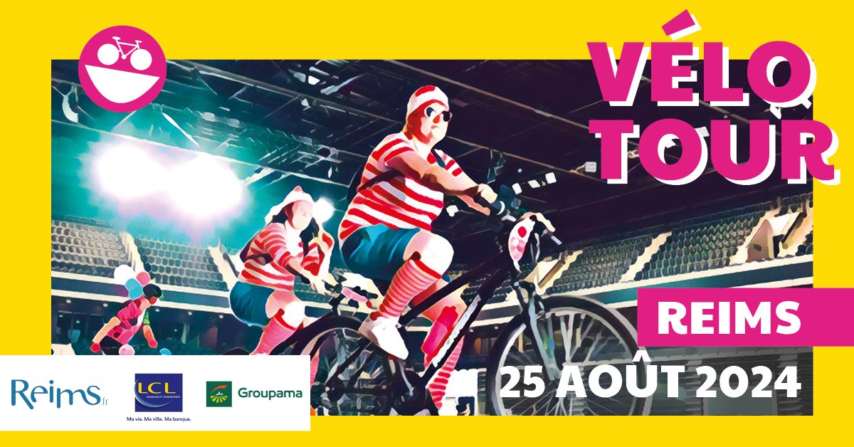 Réservez dès maintenant vos #billets pour la prochaine édition Rémoise du <a href="/velotour/">VELOTOUR</a> qui aura lieu le dimanche 25 août. Une #balade insolite accessible à tous, pour découvrir #Reims autrement, dans une ambiance conviviale. => Réservez : velotour.fr/reims/