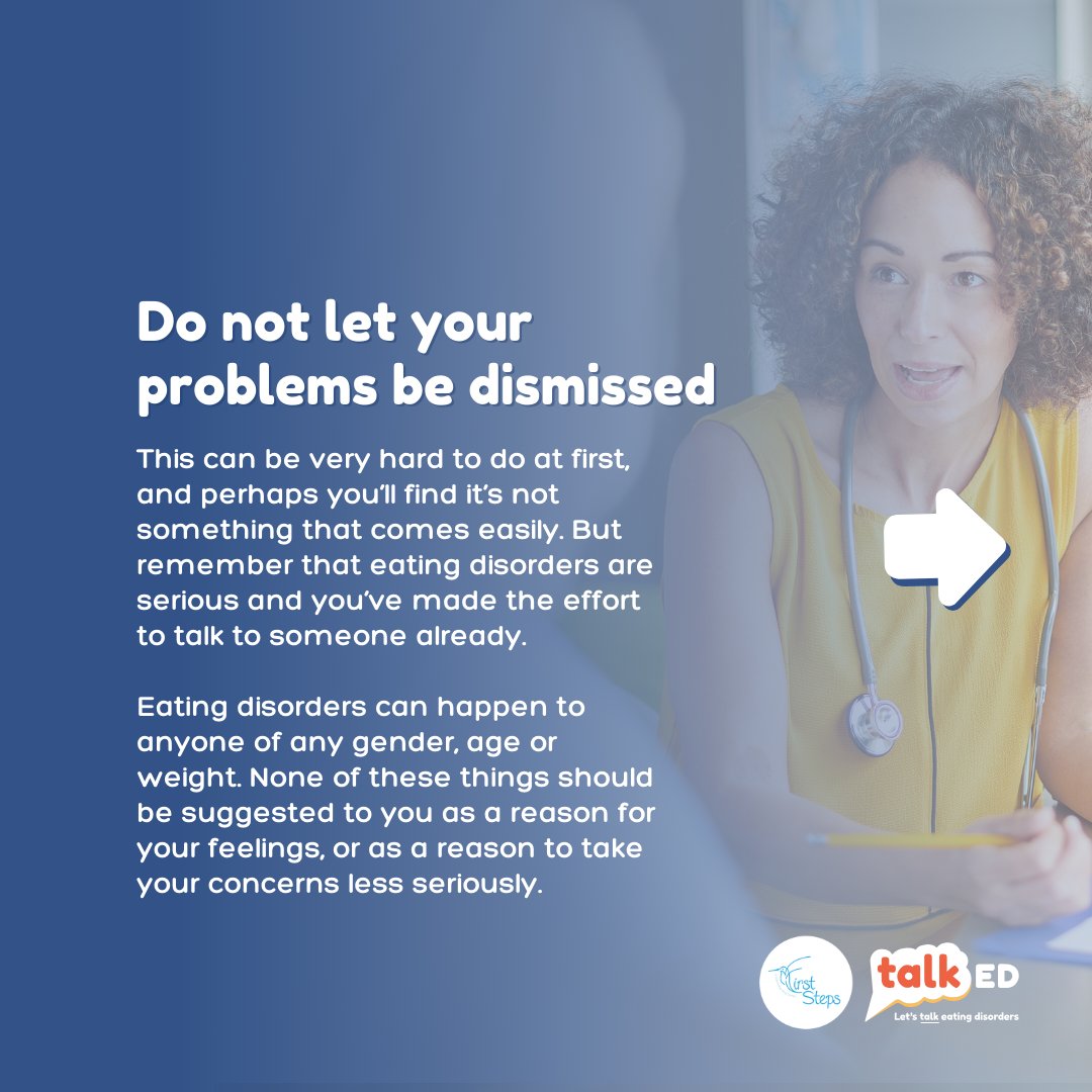 Going to the GP to talk about eating disorders for the first time is an extremely daunting step to take.

Check out more tips for talking to your GP for the first time here: talk-ed.org.uk/2022/02/15/hol…

#EDSupport #Advice #FirstStep