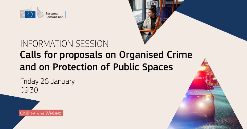 EUHomeAffairs's tweet photo. 📢 Calls for proposals on Organised Crime and Protection of Public Spaces. It’s easier than it sounds! 

 💻 Join our online session to learn about the application process and get your questions answered!

We look forward to your virtual presence👋🌐

#securityEU